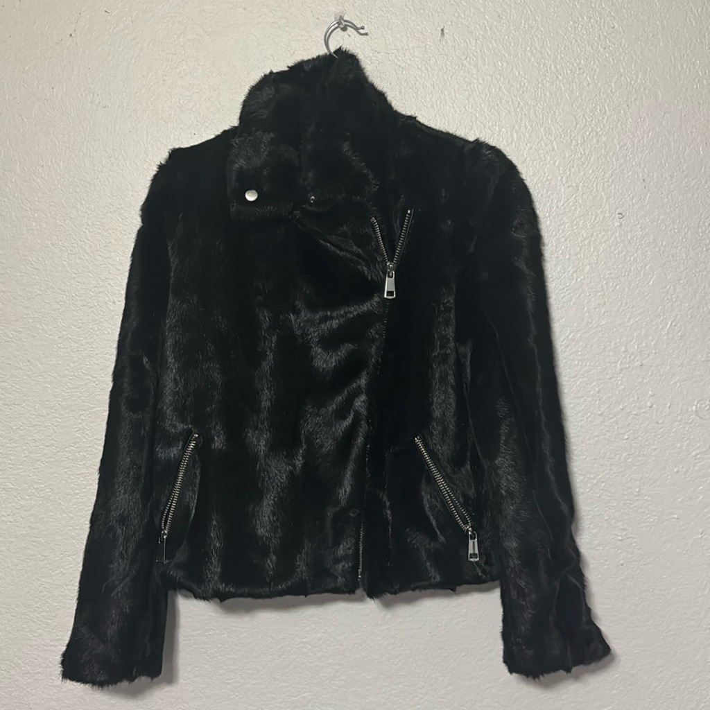Zara Faux Fur Zip Jacket